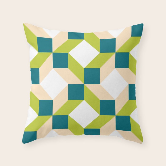 Geometric 02B Throw Pillow Gallery Image 1