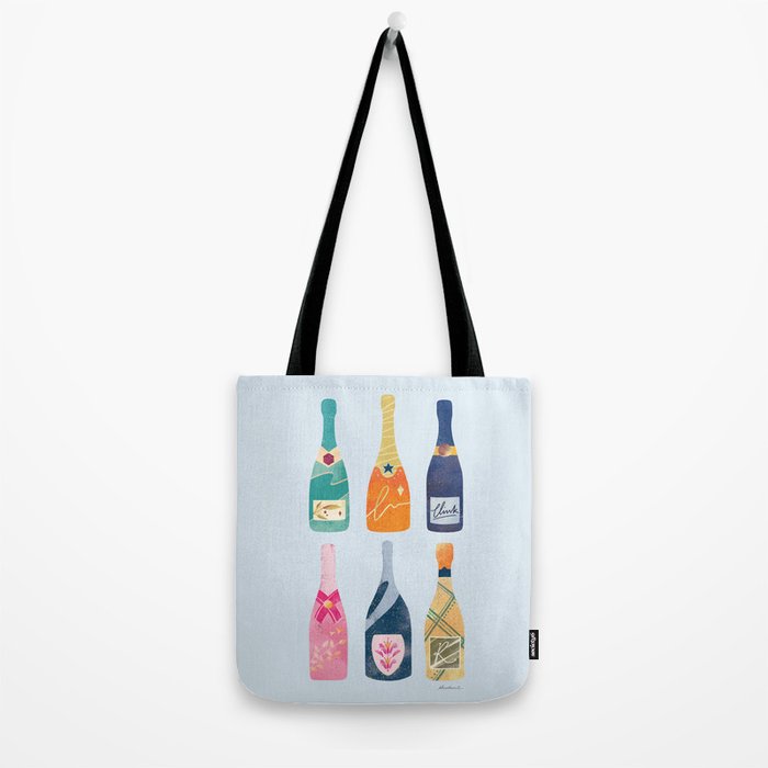 Champagne Bottles - Blue Ver. Tote Bag Gallery Image 2