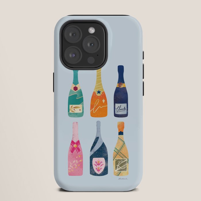 Champagne Bottles - Blue Ver. iPhone Case Gallery Image 11