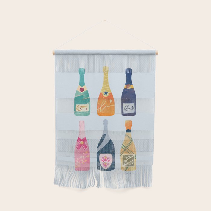 Champagne Bottles - Blue Ver. Wall Hanging Gallery Image 1