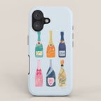 Champagne Bottles - Blue Ver. iPhone Case Gallery Image 1
