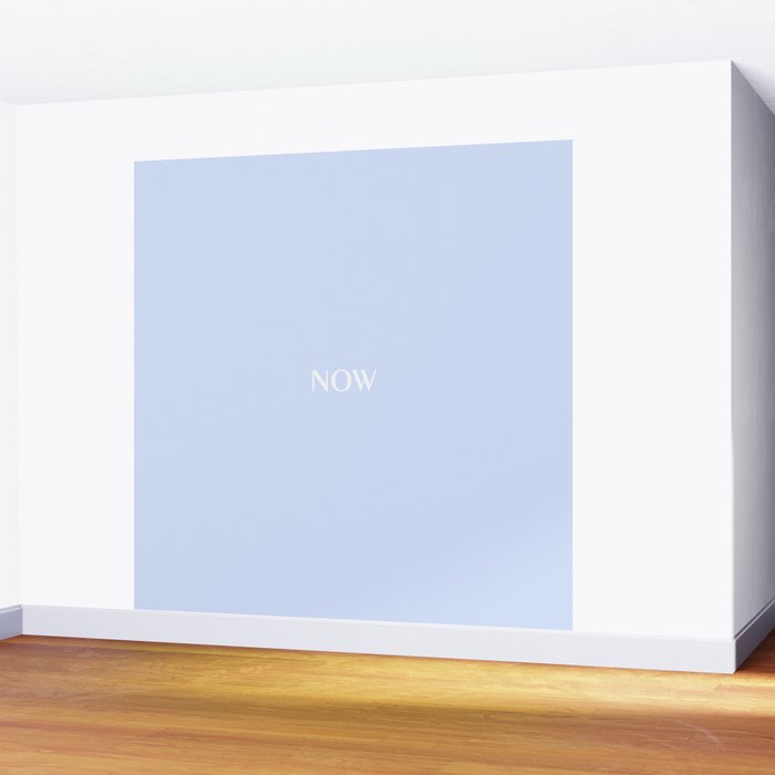NOW BABY BLUE Pastel Solid Color Shabby Chic Abstract  Wall Mural Gallery Image 2