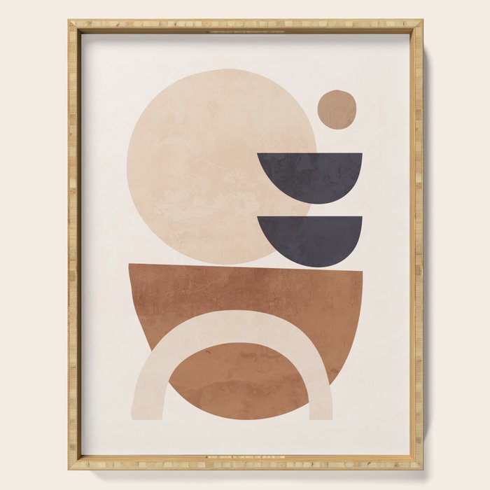 Abstract Minimal Shapes 33 Serving Tray Gallery Image 1