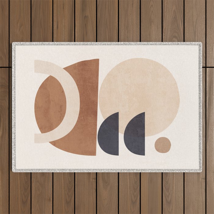 Abstract Minimal Shapes 33 Outdoor Rug Gallery Image 1