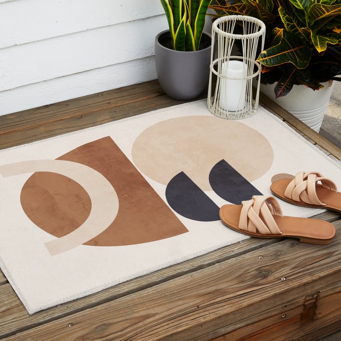 Abstract Minimal Shapes 33 Outdoor Rug Gallery Image 2