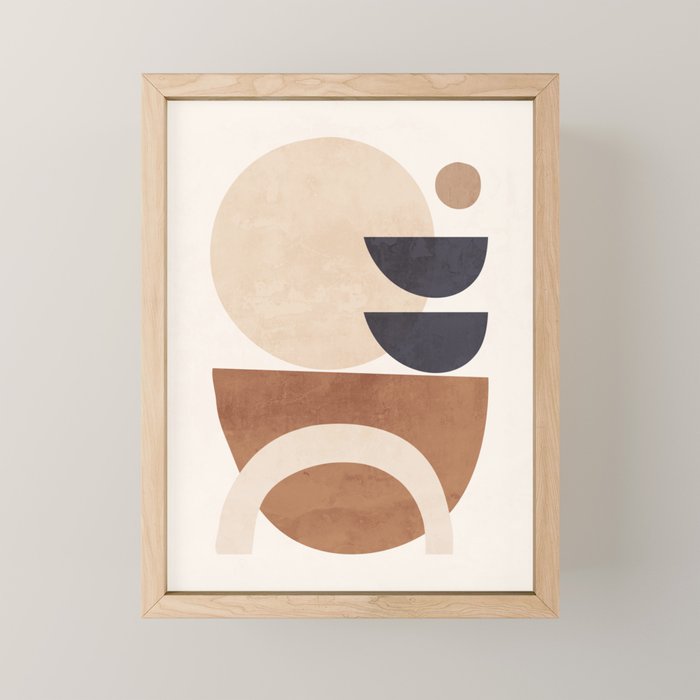 Abstract Minimal Shapes 33 Mini Art Print Gallery Image 1