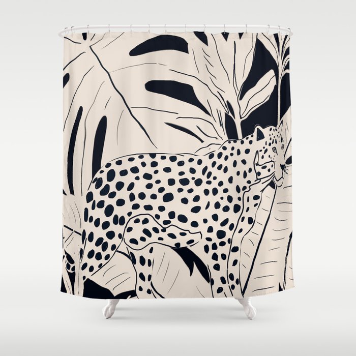 Minimal Jungle Abstract Art 4 Shower Curtain Gallery Image 1
