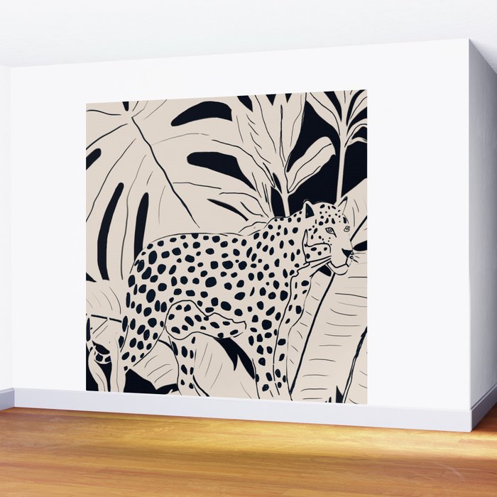 Minimal Jungle Abstract Art 4 Wall Mural Gallery Image 2