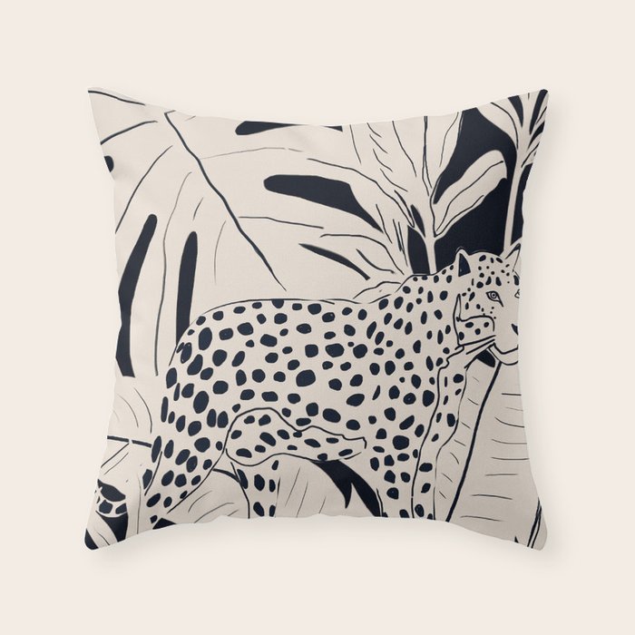 Minimal Jungle Abstract Art 4 Throw Pillow Gallery Image 6