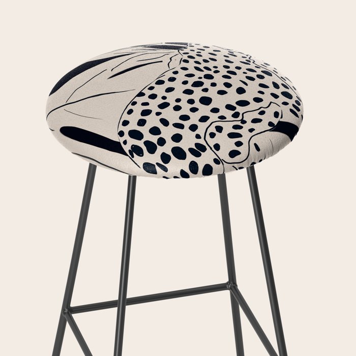 Minimal Jungle Abstract Art 4 Stool Gallery Image 2