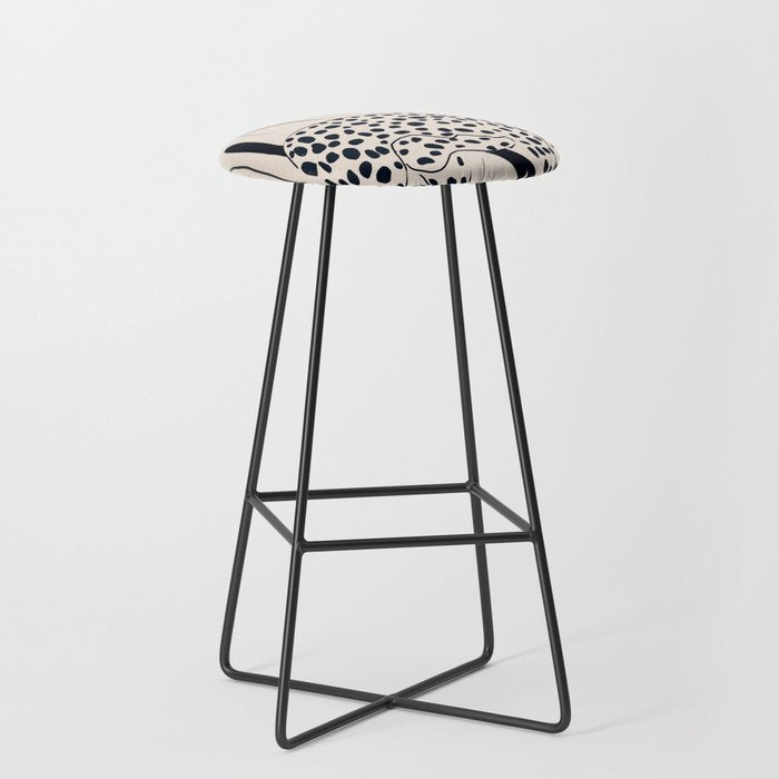 Minimal Jungle Abstract Art 4 Stool Gallery Image 1