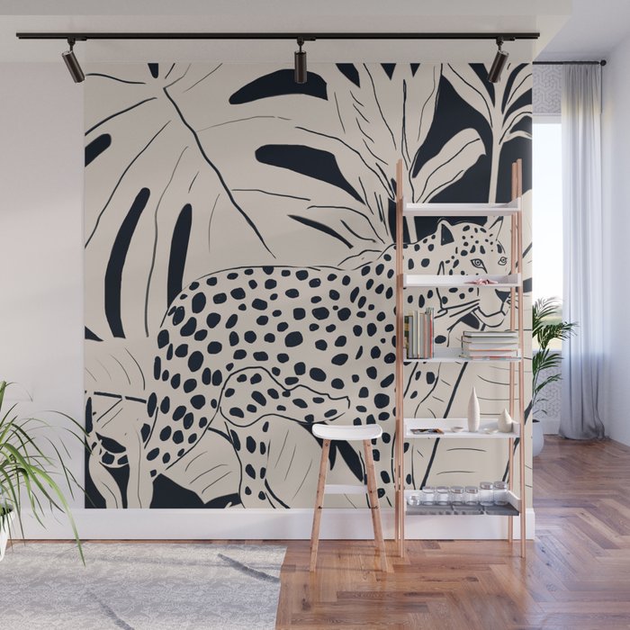 Minimal Jungle Abstract Art 4 Wall Mural Gallery Image 1