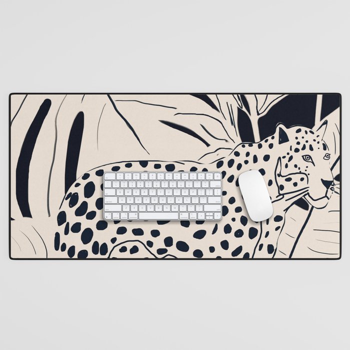 Minimal Jungle Abstract Art 4 Desk Mat Gallery Image 1