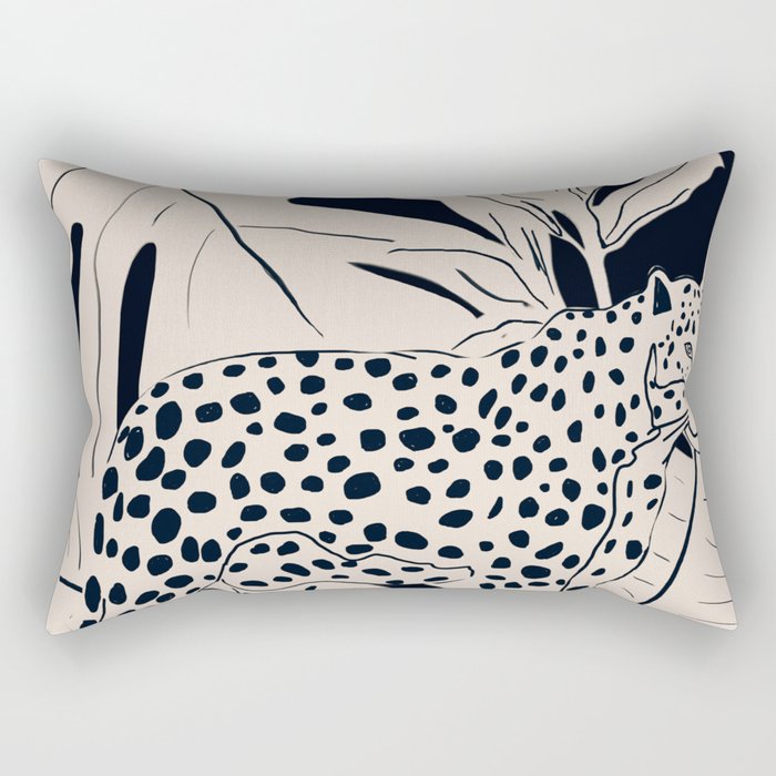 Minimal Jungle Abstract Art 4 Rectangular Pillow Gallery Image 1