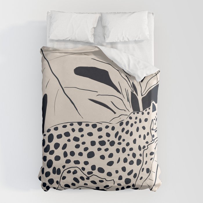 Minimal Jungle Abstract Art 4 Duvet Cover Gallery Image 1