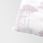 Toile de Jouy Vintage French Soft Lilac Blush Pastoral Pattern Pillow Sham Gallery Image 4