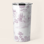 Toile de Jouy Vintage French Soft Lilac Blush Pastoral Pattern Travel Mug Gallery Image 1