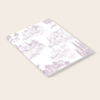 Toile de Jouy Vintage French Soft Lilac Blush Pastoral Pattern Notebook Gallery Image 2
