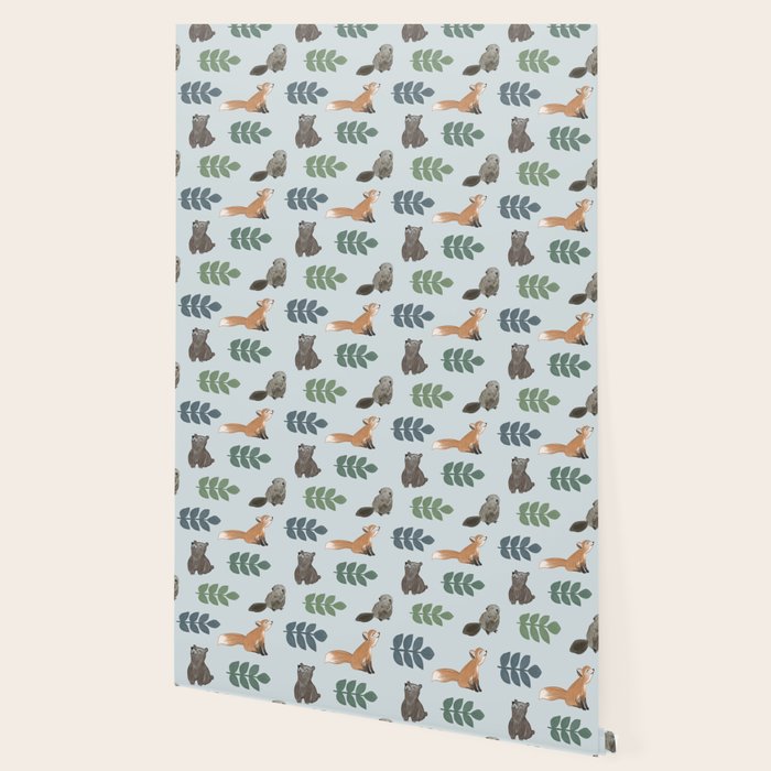 Woodland Creatures Pattern Wallpaper Gallery Image 2