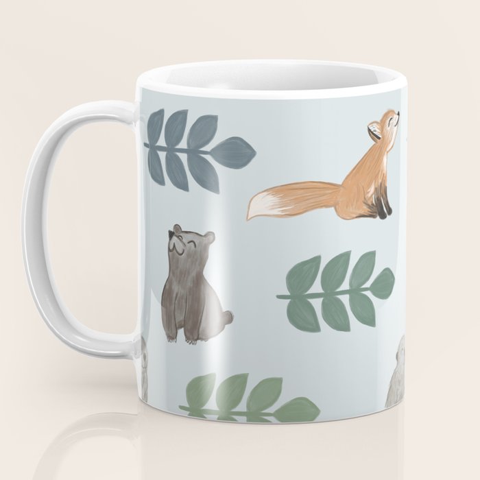 Woodland Creatures Pattern Coffee Mug Gallery Image 3