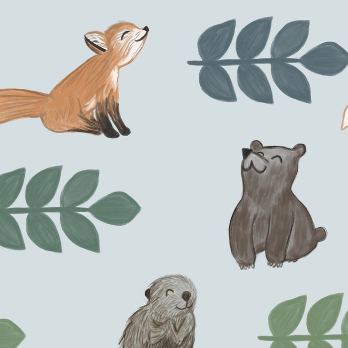 Woodland Creatures Pattern Coffee Mug Gallery Image 2