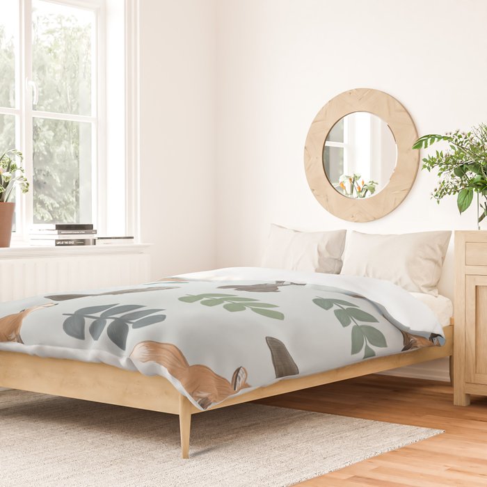Woodland Creatures Pattern Duvet Cover Gallery Image 2
