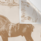 Clydesdale Horses in The Scottish Landscape  Wall Tapestry Gallery Image 3
