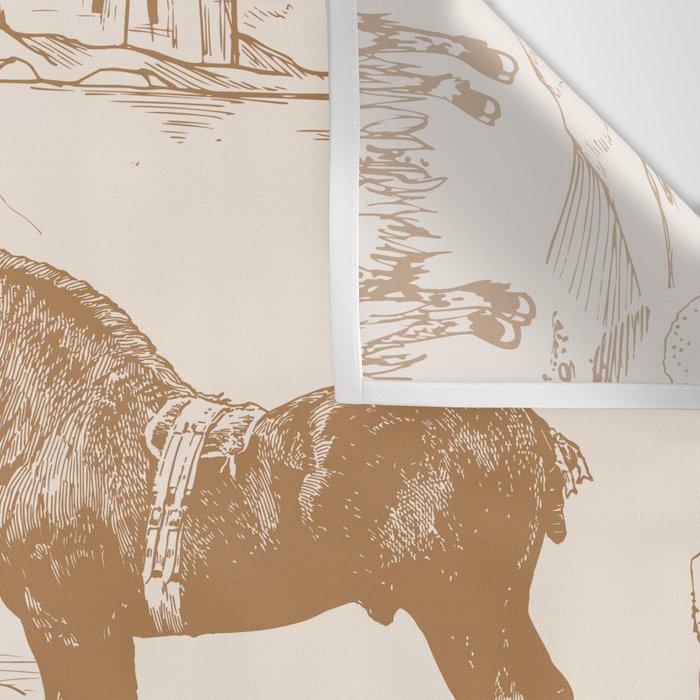 Clydesdale Horses in The Scottish Landscape  Wall Tapestry Gallery Image 3