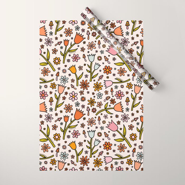 Tulip Print Wrapping Paper Gallery Image 1