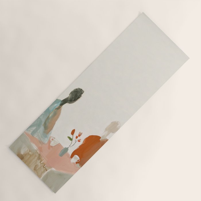 Abstract Cafe Stillness Yoga Mat Gallery Image 1