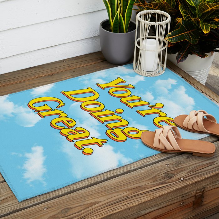 You Are Doing Great: Sky Edition Outdoor Rug Gallery Image 2