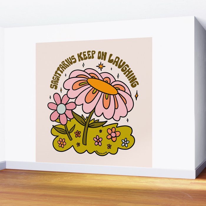 Sagittarius Flower Wall Mural Gallery Image 2