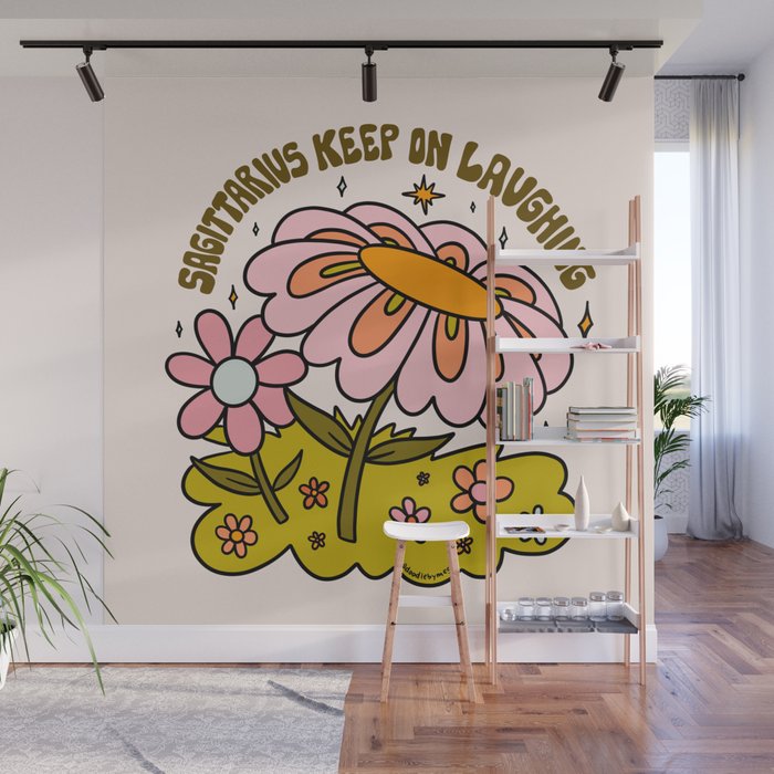 Sagittarius Flower Wall Mural Gallery Image 1