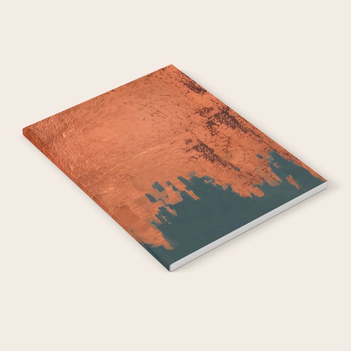 Aesthetic Grunge Copper and Teal Green Rust Notebook Gallery Image 2