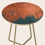 Aesthetic Grunge Copper and Teal Green Rust Side Table Gallery Image 2
