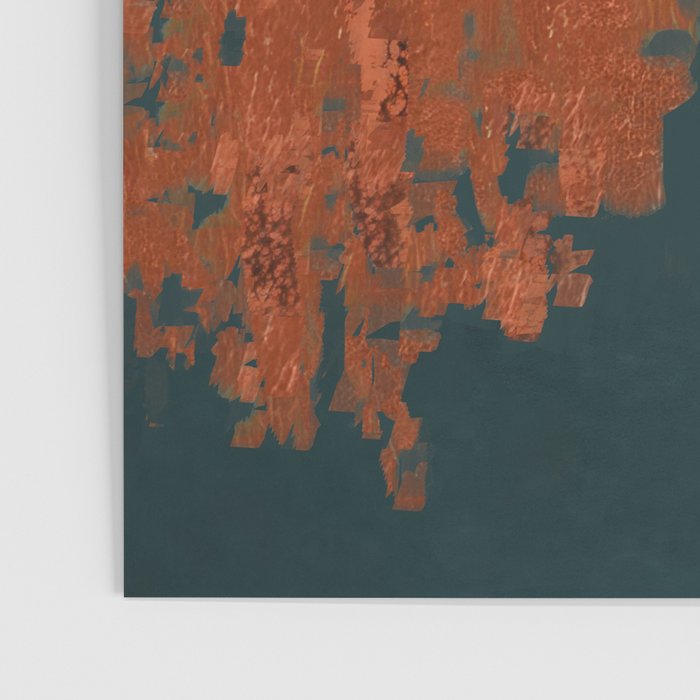 Aesthetic Grunge Copper and Teal Green Rust Poster Gallery Image 3
