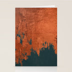 Aesthetic Grunge Copper and Teal Green Rust Stationery Card Gallery Image 2