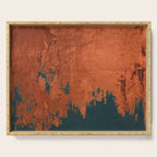 Aesthetic Grunge Copper and Teal Green Rust Serving Tray Gallery Image 1