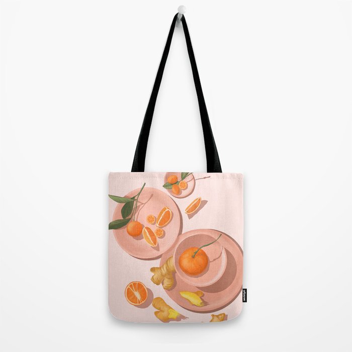 Pastel Oranges and Ginger Tote Bag Gallery Image 2