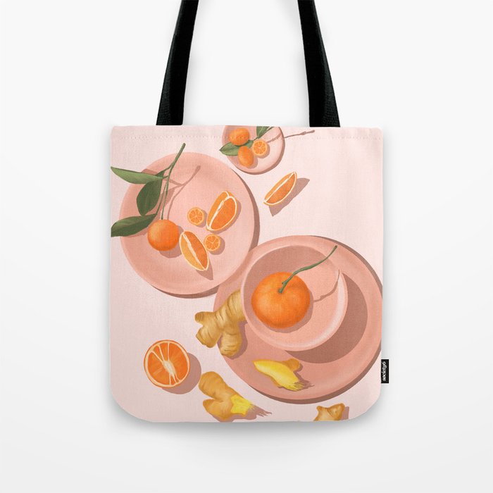 Pastel Oranges and Ginger Tote Bag Gallery Image 1