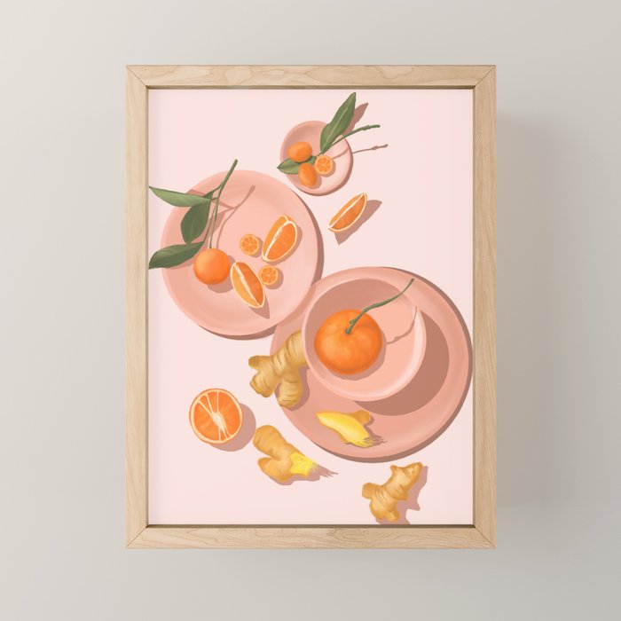 Pastel Oranges and Ginger Mini Art Print Gallery Image 1