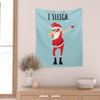 Dabbing Santa I Sleigh Wall Tapestry Gallery Image 2