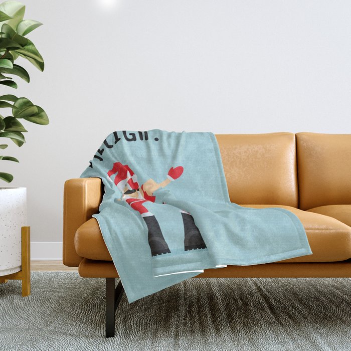 Dabbing Santa I Sleigh Throw Blanket Gallery Image 1