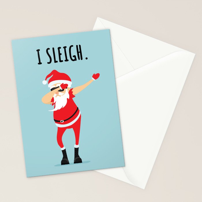 Dabbing Santa I Sleigh Stationery Card Gallery Image 2