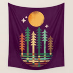 Night in the wood Wall Tapestry Gallery Image 4
