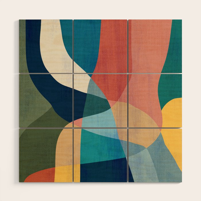 Waterfall and forest Wood Wall Art Gallery Image 1