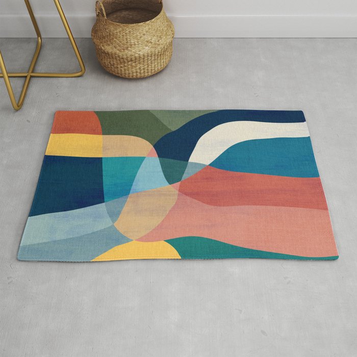 Waterfall and forest Rug Gallery Image 1