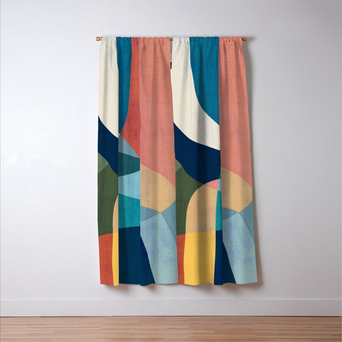 Waterfall and forest Window Curtain Gallery Image 3