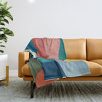 Waterfall and forest Throw Blanket Gallery Image 1