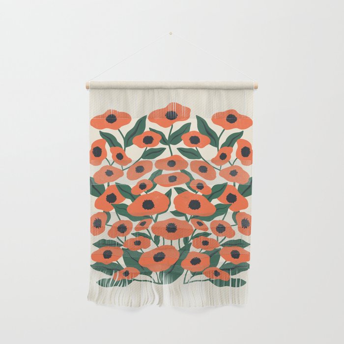 Red Poppy Garden 2 Wall Hanging Gallery Image 1